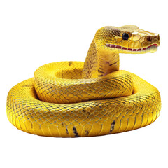 Fototapeta premium viper snake looking isolated on white