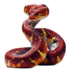 viper snake looking isolated on white