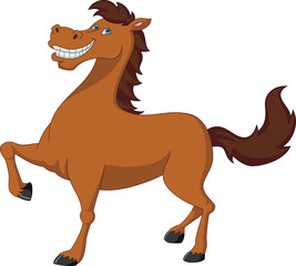 cartoon cute horse