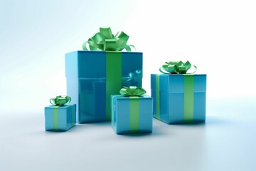 cadeaux en tas, colorés et bien emballés, anniversaire ou noël ou promotion magasin. illustration ia générative  
