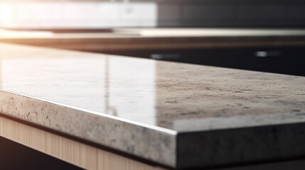 Worktop in a modern kitchen, mockup. Generative AI