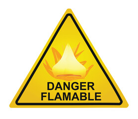 Danger flammable sign. vector illustration