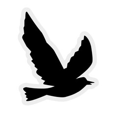 Bird Silhouette with outline