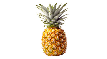 Vibrant Pineapple Isolated on Transparent Background