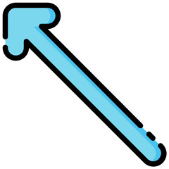 left up arrow filled outline vector icon