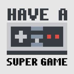 retro console pixel illustration 