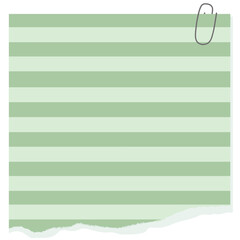 sheet of paper with clip