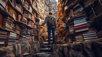 Generative AI : Book lover's paradise. Reaching for wisdom on a book ascent