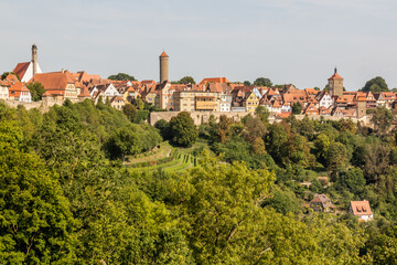 Fototapeta na wymiar Old town of Rothenburg ob der Tauber, Bavaria state, Germany