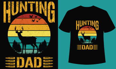 hunting dad t shirt  design template.