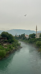 Fog over the river in Mostar 