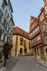 Medieval street in Tubingen, Germany