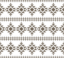 Geometric ethnic oriental seamless pattern design. gray motif boho on white background. Vector illustration.