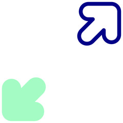 Obraz premium diagonal stretch arrow icon