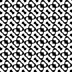  Background with abstract shapes. Black and white texture. Seamless monochrome repeating pattern  for decor, fabric, cloth. 