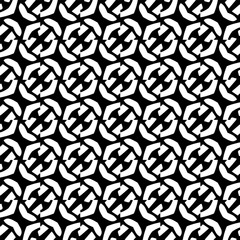  Background with abstract shapes. Black and white texture. Seamless monochrome repeating pattern  for decor, fabric, cloth. 