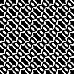  Background with abstract shapes. Black and white texture. Seamless monochrome repeating pattern  for decor, fabric, cloth. 