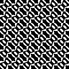  Background with abstract shapes. Black and white texture. Seamless monochrome repeating pattern  for decor, fabric, cloth. 