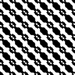  Background with abstract shapes. Black and white texture. Seamless monochrome repeating pattern  for decor, fabric, cloth. 