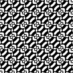  Background with abstract shapes. Black and white texture. Seamless monochrome repeating pattern  for decor, fabric, cloth. 