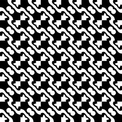  Background with abstract shapes. Black and white texture. Seamless monochrome repeating pattern  for decor, fabric, cloth. 
