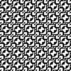  Background with abstract shapes. Black and white texture. Seamless monochrome repeating pattern  for decor, fabric, cloth. 