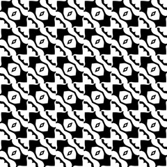  Background with abstract shapes. Black and white texture. Seamless monochrome repeating pattern  for decor, fabric, cloth. 