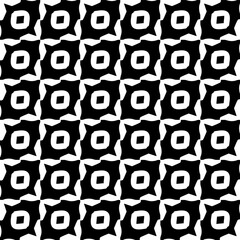  Background with abstract shapes. Black and white texture. Seamless monochrome repeating pattern  for decor, fabric, cloth. 