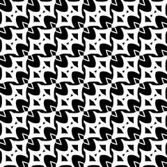  Background with abstract shapes. Black and white texture. Seamless monochrome repeating pattern  for decor, fabric, cloth. 