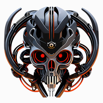robot  skull