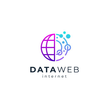 playful globe and network logo design