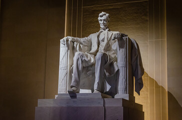 Lincoln-Statue im Lincoln Memorial in Washington D.C.