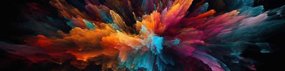 Fototapeta na wymiar Colorful explosion background,created with generative ai tecnology.