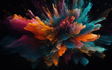 Colorful explosion background,created with generative ai tecnology.