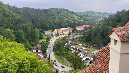 view from the top of the Dracula castl 