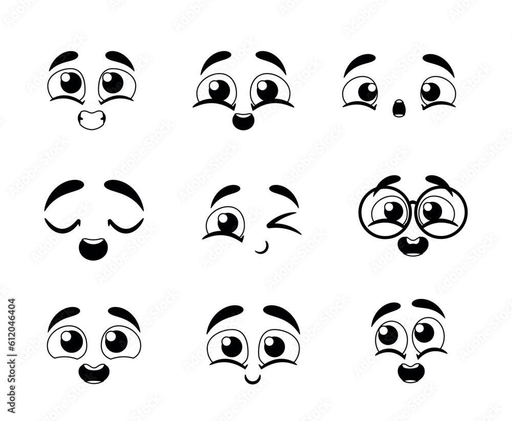 Poster expressive emoji characters for adding fun and emotion to digital conversations. each emoji showcase