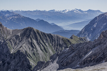 View of mountains from Zugspitze, Germany
