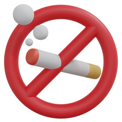 No smoking sign. 3D rendering