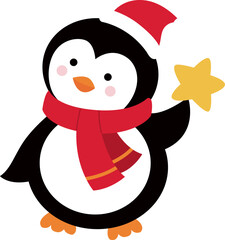 cute christmas penguin