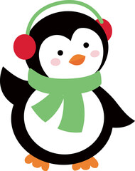 cute christmas penguin