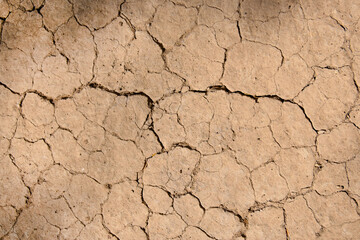 Wall texture soil dry crack pattern of drought lack of water of nature brown old broken background.