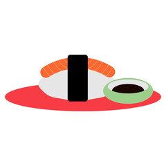 Sushi food illustration