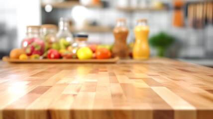 Selective focus.Food or cooking concepts with variety ingredient and fresh vegetable on kitchen counter island in morning.generative ai technology