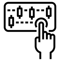 analytics outline style icon