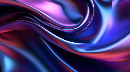 abstract background with smooth lines in blue, purple and pink colors Generative AI