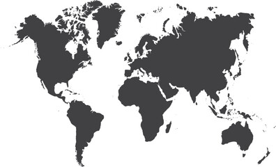 Map of the world Black