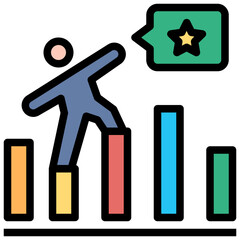 leadership filled outline style icon