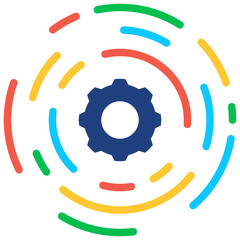 system flat style icon