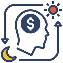 passive income filled outline style icon