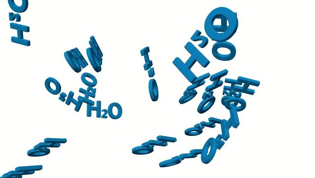 H 2 O logotype concept. Isolated abstract design. Blue colored water formula H2O graphic template. Pure clear drinking bubbles bunch. Corporate healthcare branding identity. Washing sparkling sign.